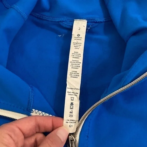 Lululemon Athletica Daily Yoga Jacket Beaming Blue Size 2 - Picture 3 of 13